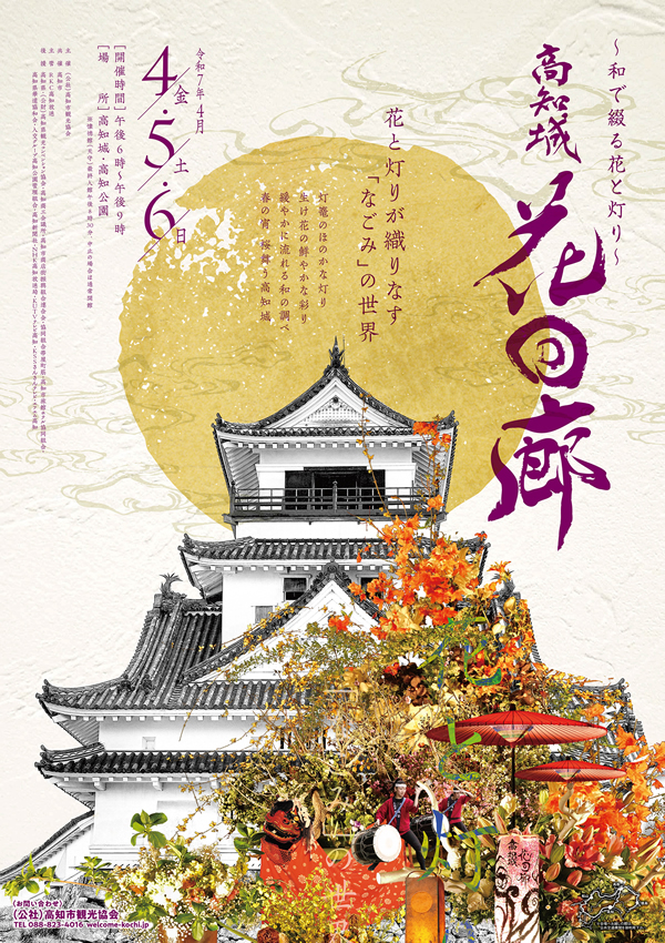 大きくみる 高知城花回廊